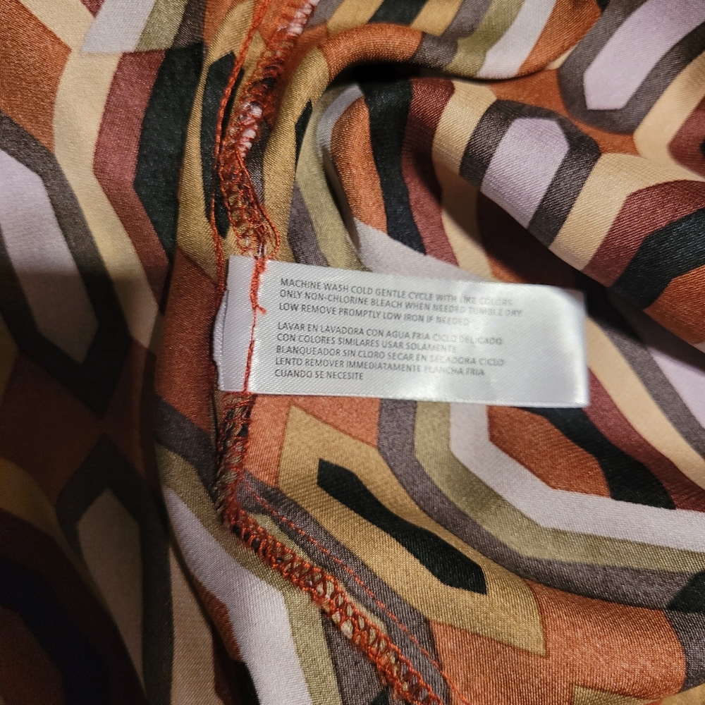 Geometric Patterned  Tunic- Multicolor - Picture 10 of 10
